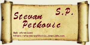 Stevan Petković vizit kartica